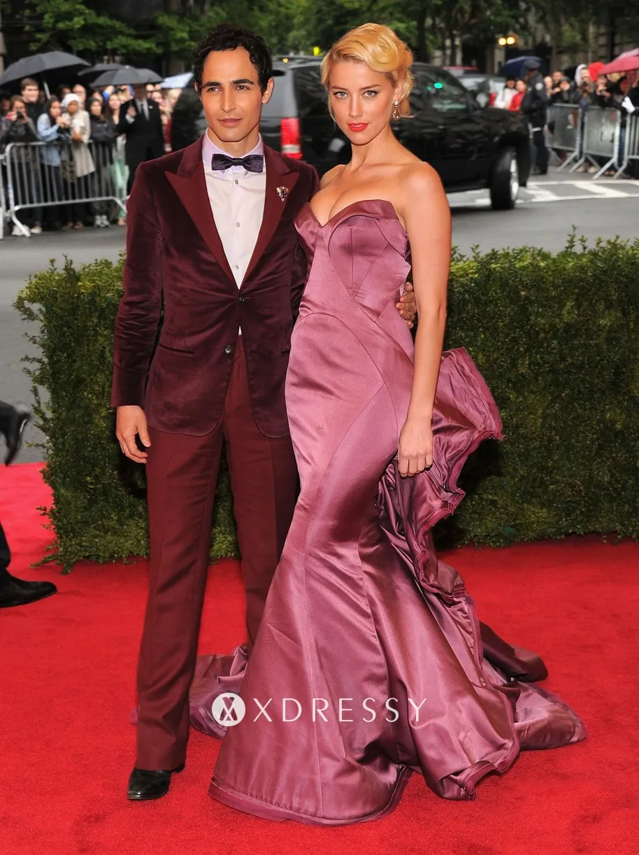 Amber Heard attended the Met Gala with her designer Amber Heard attended the Met Gala with her designer