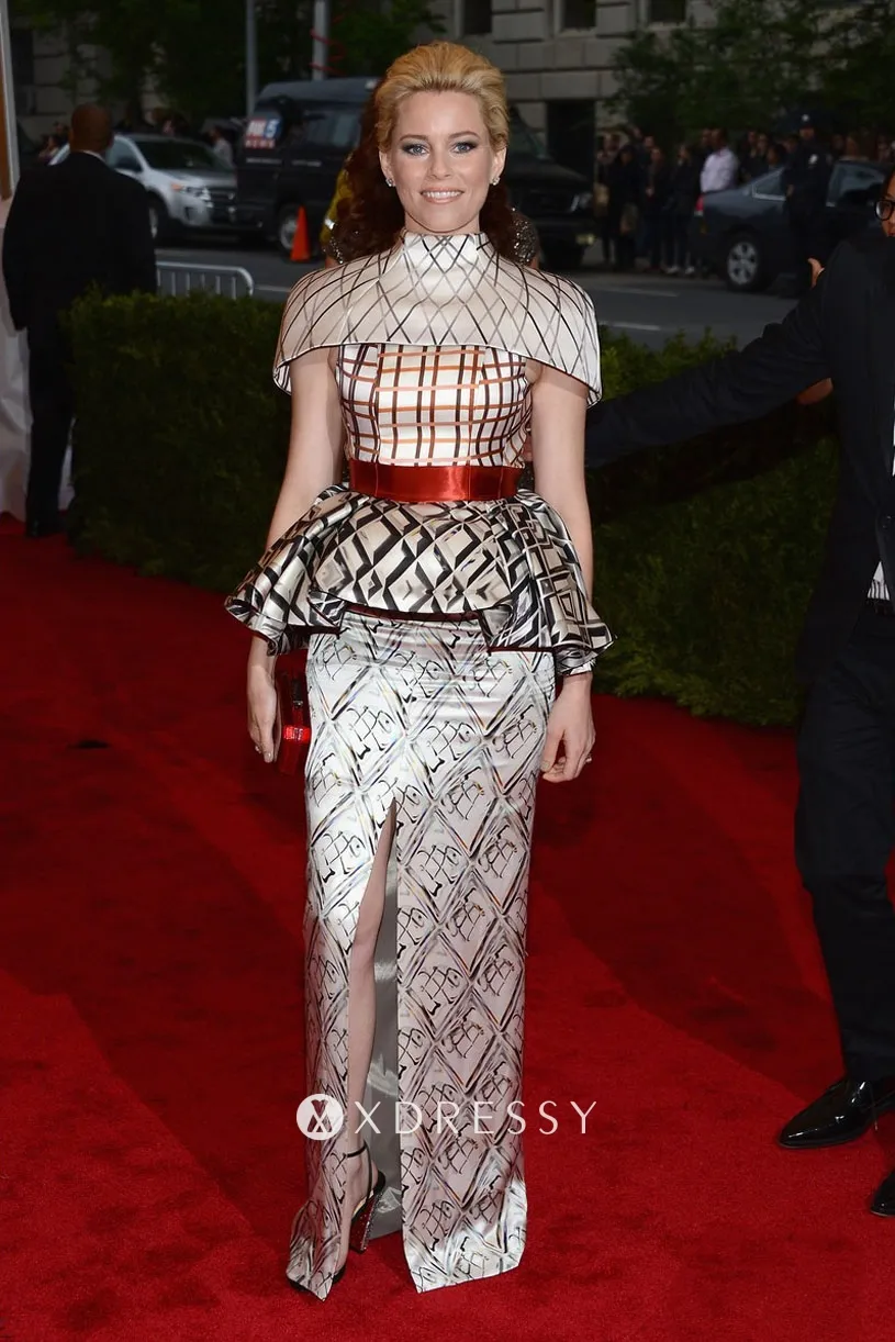 Elizabeth Banks peplum dress at 2012 Met Gala Elizabeth Banks peplum dress at 2012 Met Gala