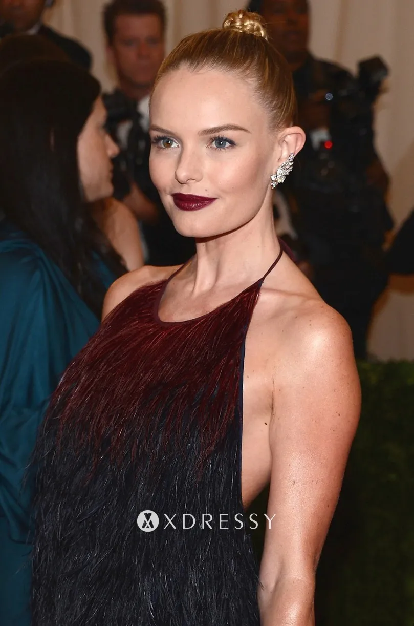 Kate Bosworth halter feather dress at 2012 Met Ball Kate Bosworth halter feather dress at 2012 Met Ball