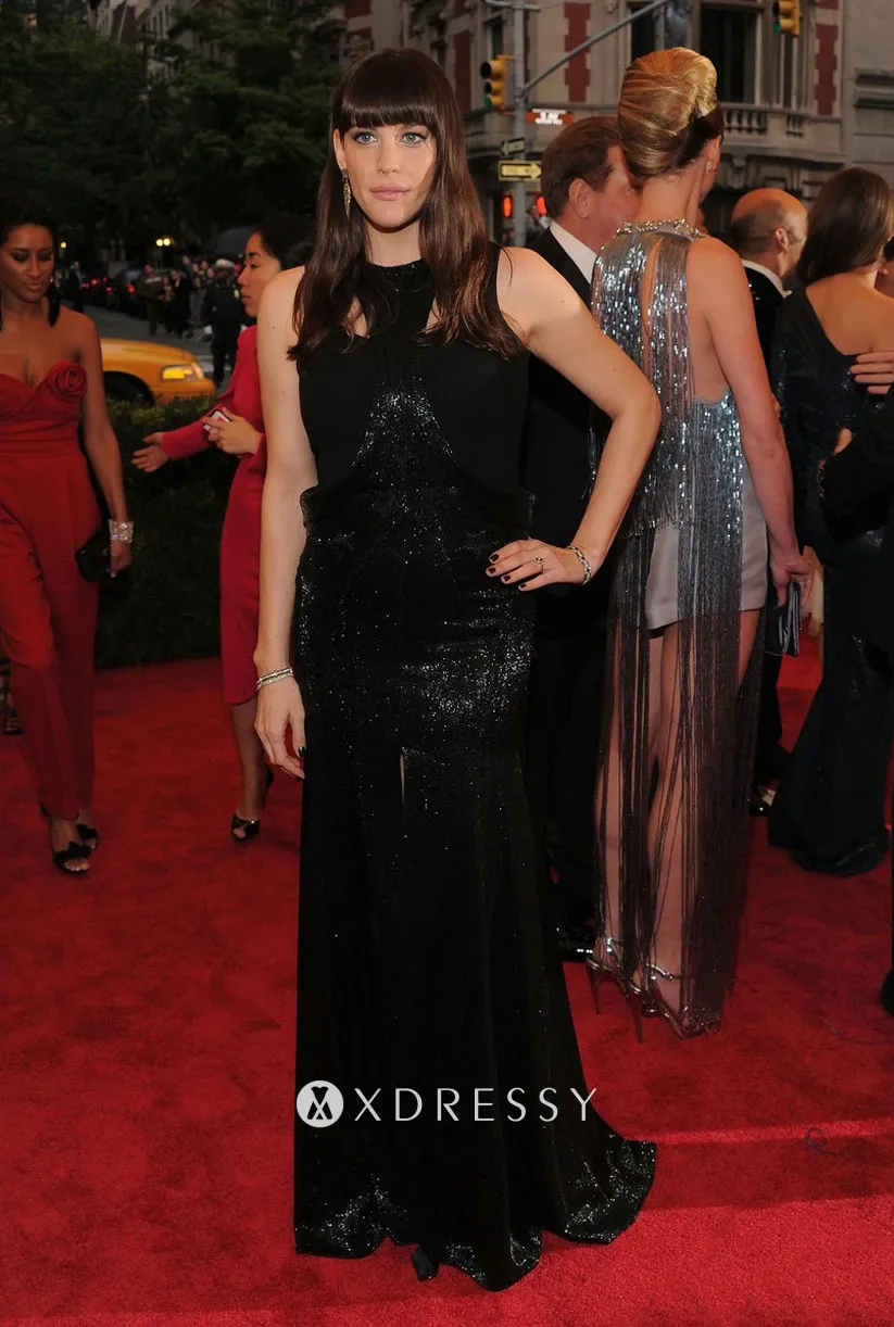 Liv Tyler black glitter evening gown at 2012 Met Gala Liv Tyler black glitter evening gown at 2012 Met Gala