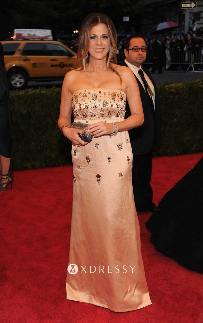 Rita Wilson blush stone washed duchesse strapless gown Rita Wilson blush stone washed duchesse strapless gown