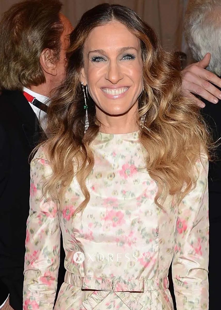 Sarah Jessica Parker long-sleeved floral dress Sarah Jessica Parker long sleeved floral dress