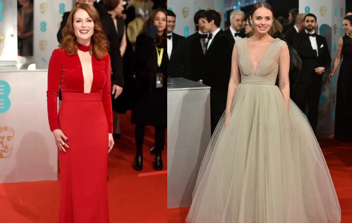 the baftas 2015 red carpet stunning dresses