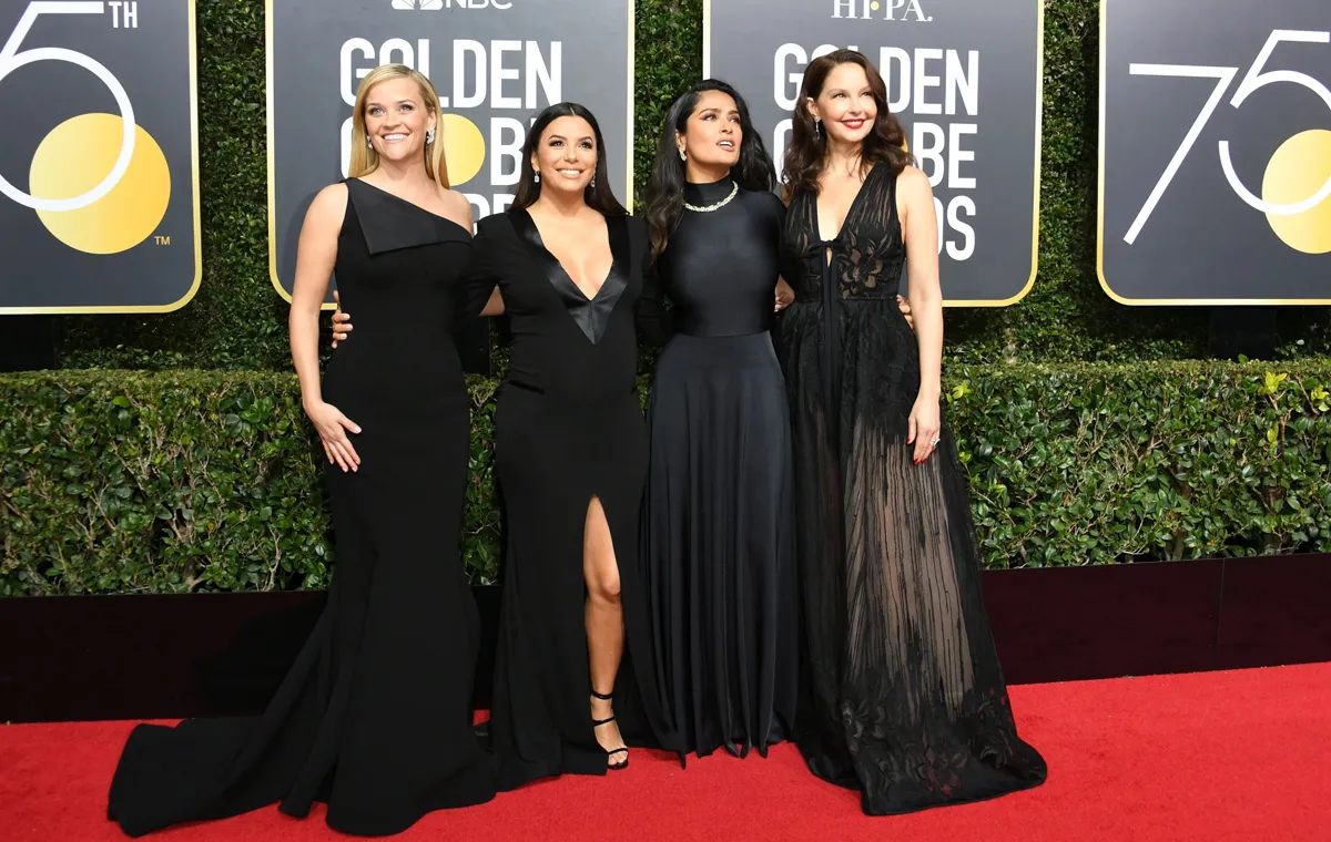 the black gowns 2018 golden globes red carpet