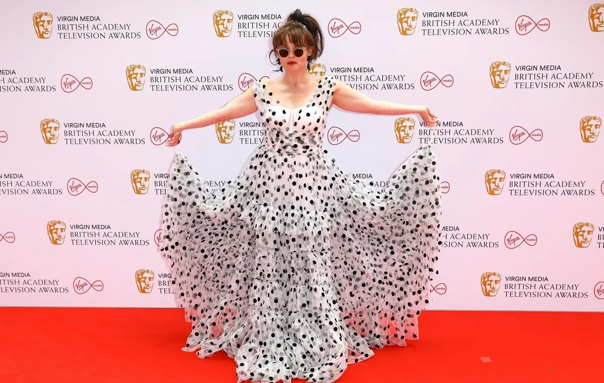 BAFTAs 2021 celebrity dresses red carpet