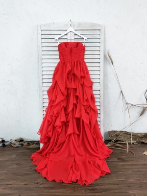 Scarlet pleated draped chiffon long prom dress Scarlet pleated draped chiffon long prom dress