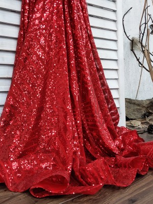 sparkly red striped sequin dress