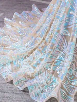 shiny iridescent sequin dress