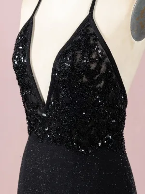 beaded lace plunging neck bodice