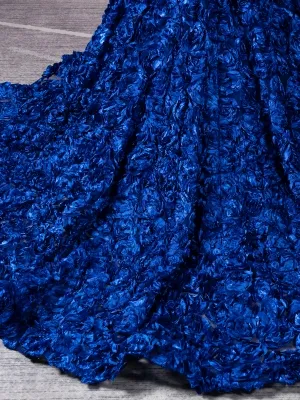 royal blue 3d rosette train royal blue 3d rosette train