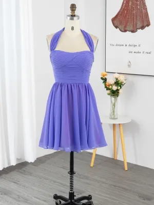 Taylor Swift purple chiffon short halter dress Taylor Swift purple chiffon short halter dress