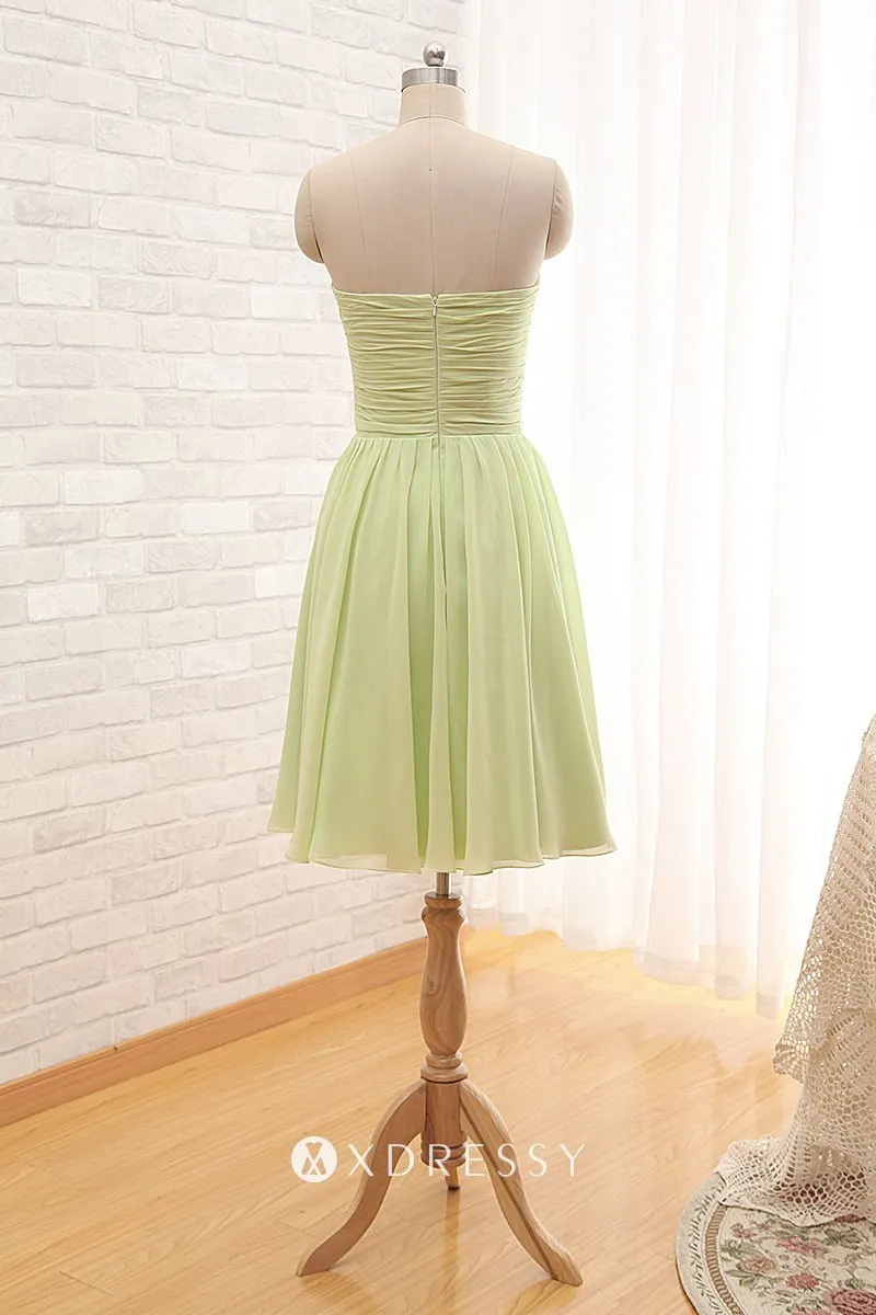 low back knee length pleated apple green bridesmaid dress low back knee length pleated apple green bridesmaid dress