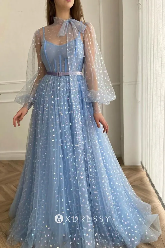 Puffy Sleeve Prom Dress - Xdressy