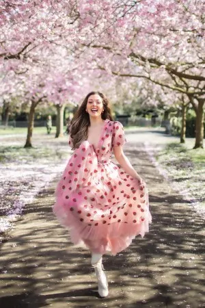 cute strawberry sequin short sleeve casual party dress