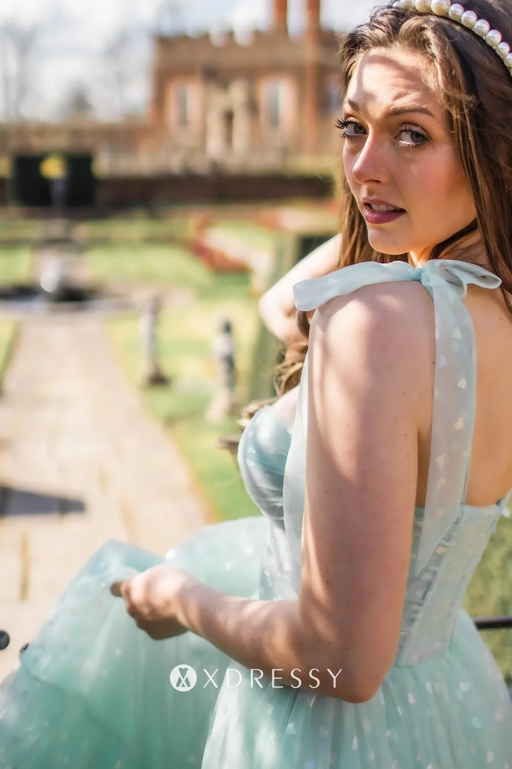 mint green shiny tulle sweetheart tied bow dress mint green shiny tulle sweetheart tied bow dress