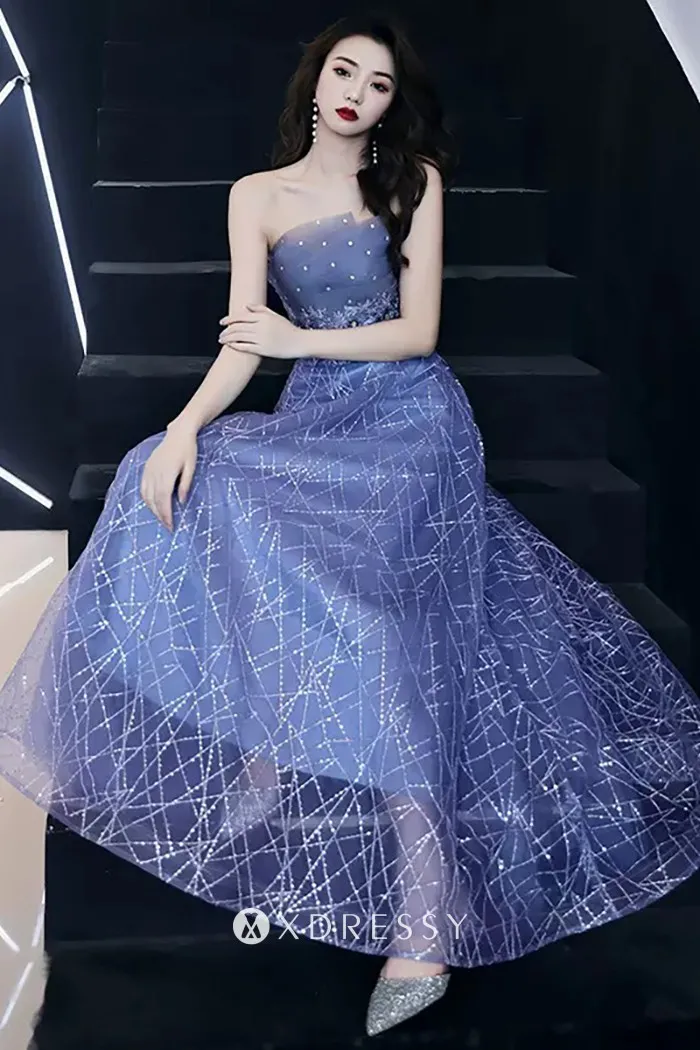 sparkle mesh strapless a line prom gown sparkle mesh strapless a line prom gown