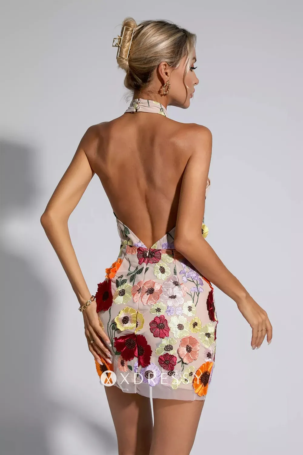 multi color lace bodycon backless sexy party dress multi color lace bodycon backless sexy party dress