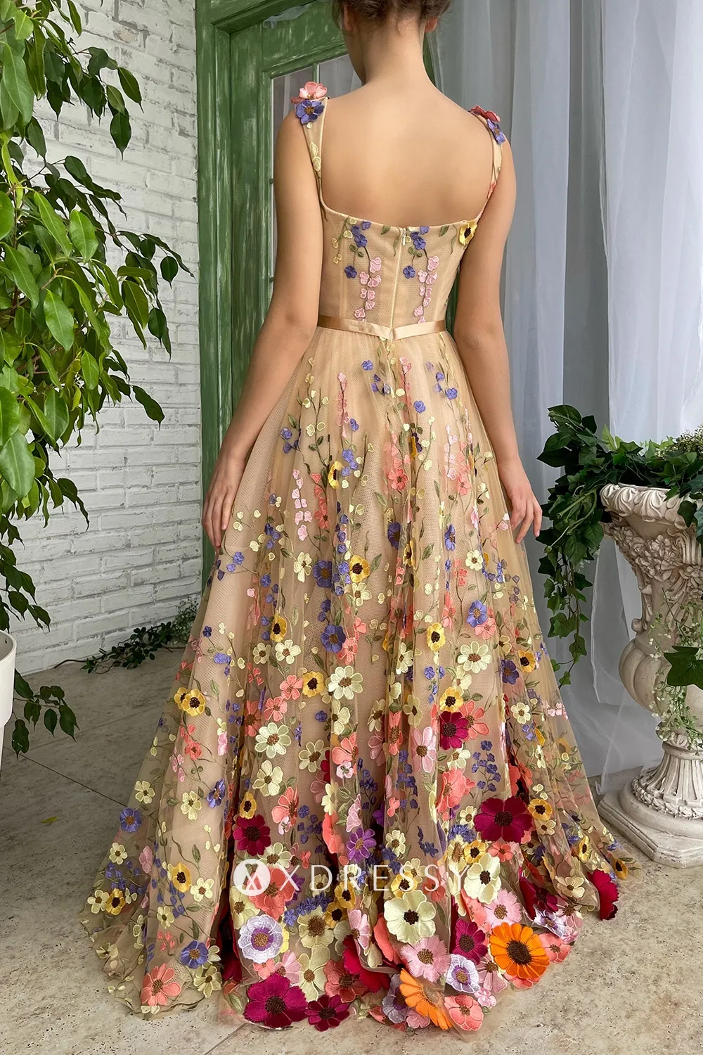 fairy flroal 3d lace straps corset long birthday dress fairy flroal 3d lace straps corset long birthday dress