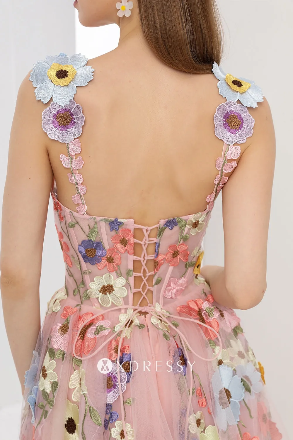 romantic pink flower lace corset midi birhtday dress romantic pink flower lace corset midi birhtday dress
