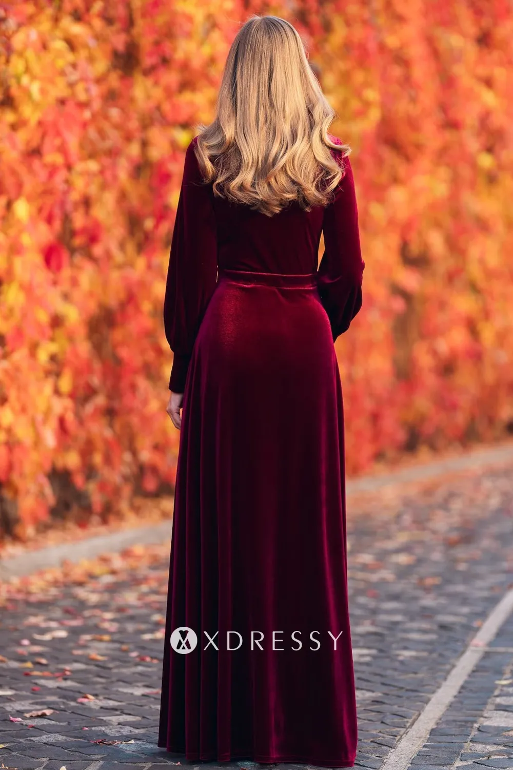 simple wine velvet long sleeve a line maxi bridesmaid dress simple wine velvet long sleeve a line maxi bridesmaid dress