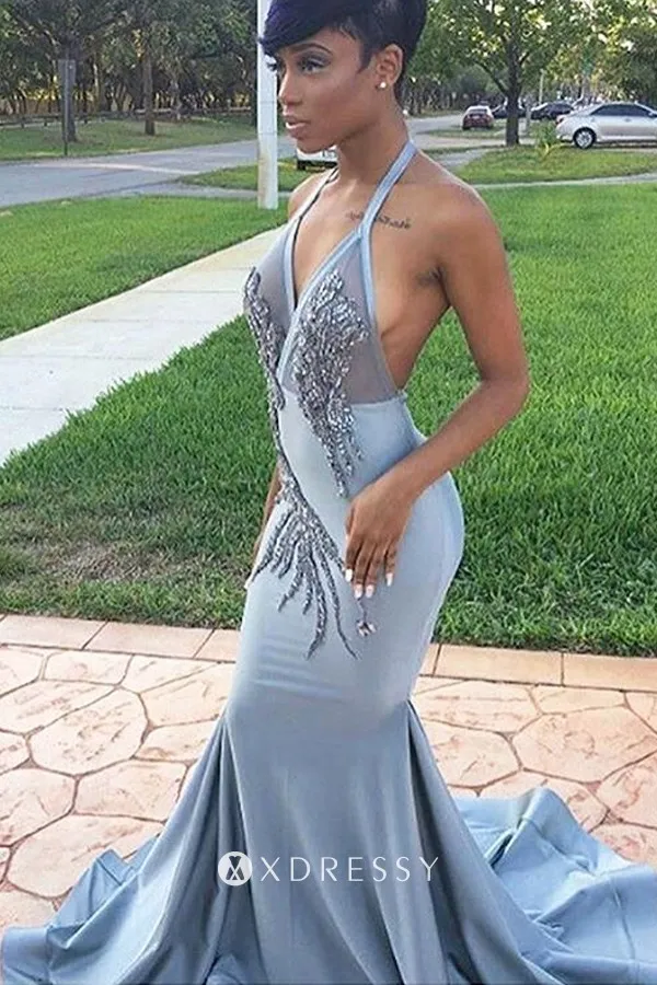 glitter appliqued prom gown