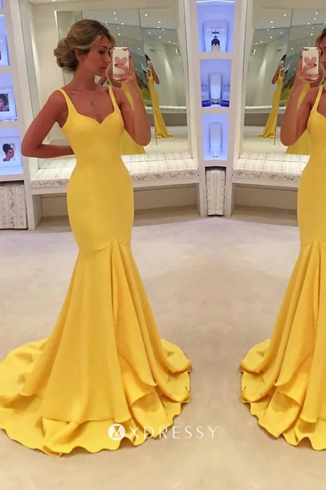 yellow sweetheart dress