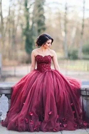 magenta ball gown