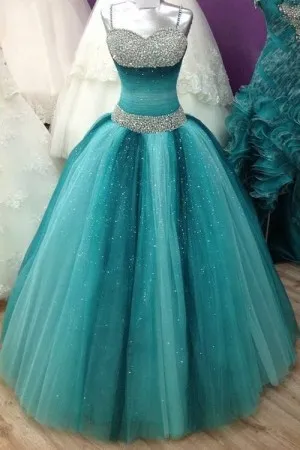 sparkly beaded sweetheart ombre prom ball gown