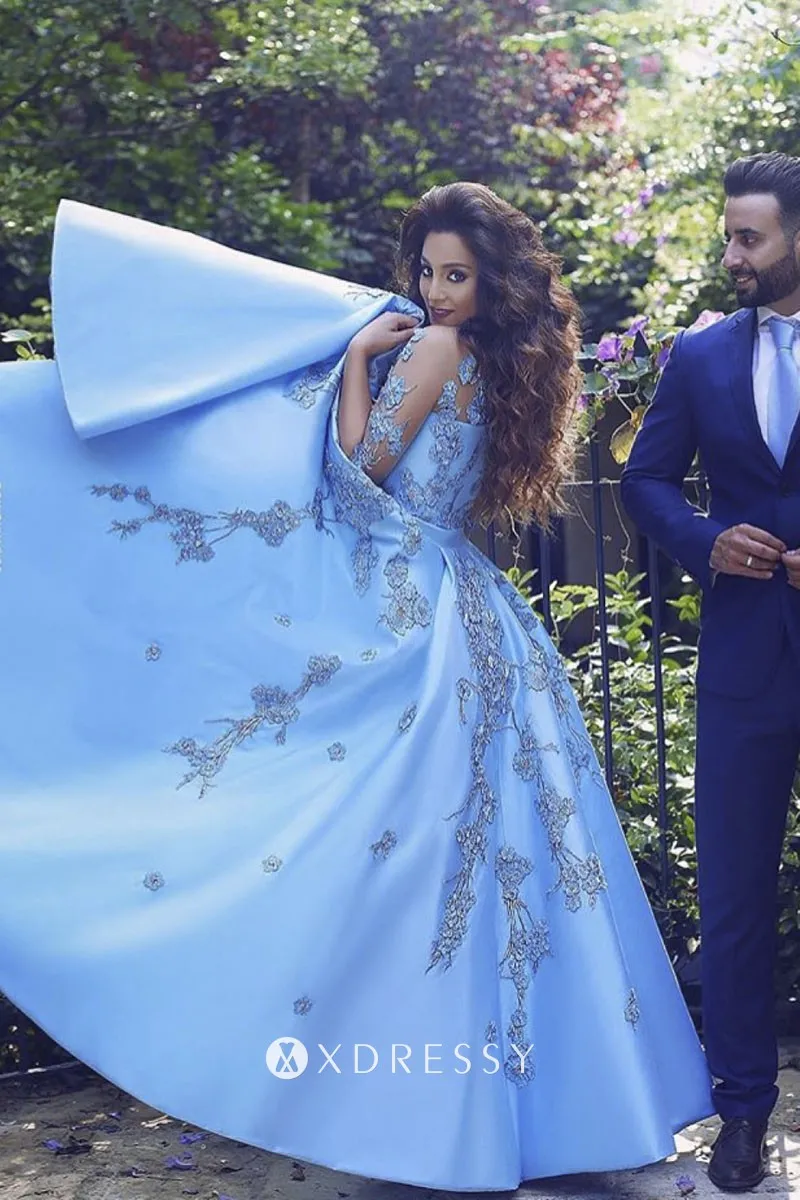 blue engagement dress