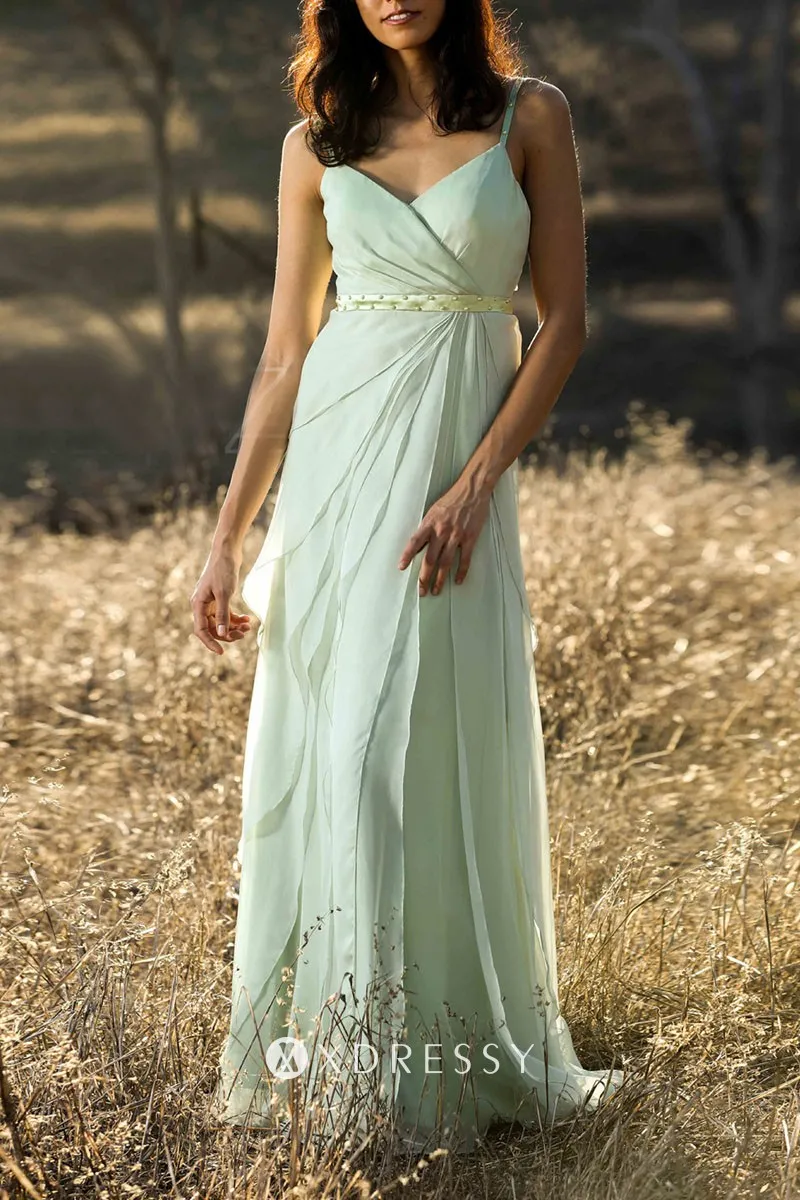 V neck wrap sage green bridesmaid dress V neck wrap sage green bridesmaid dress
