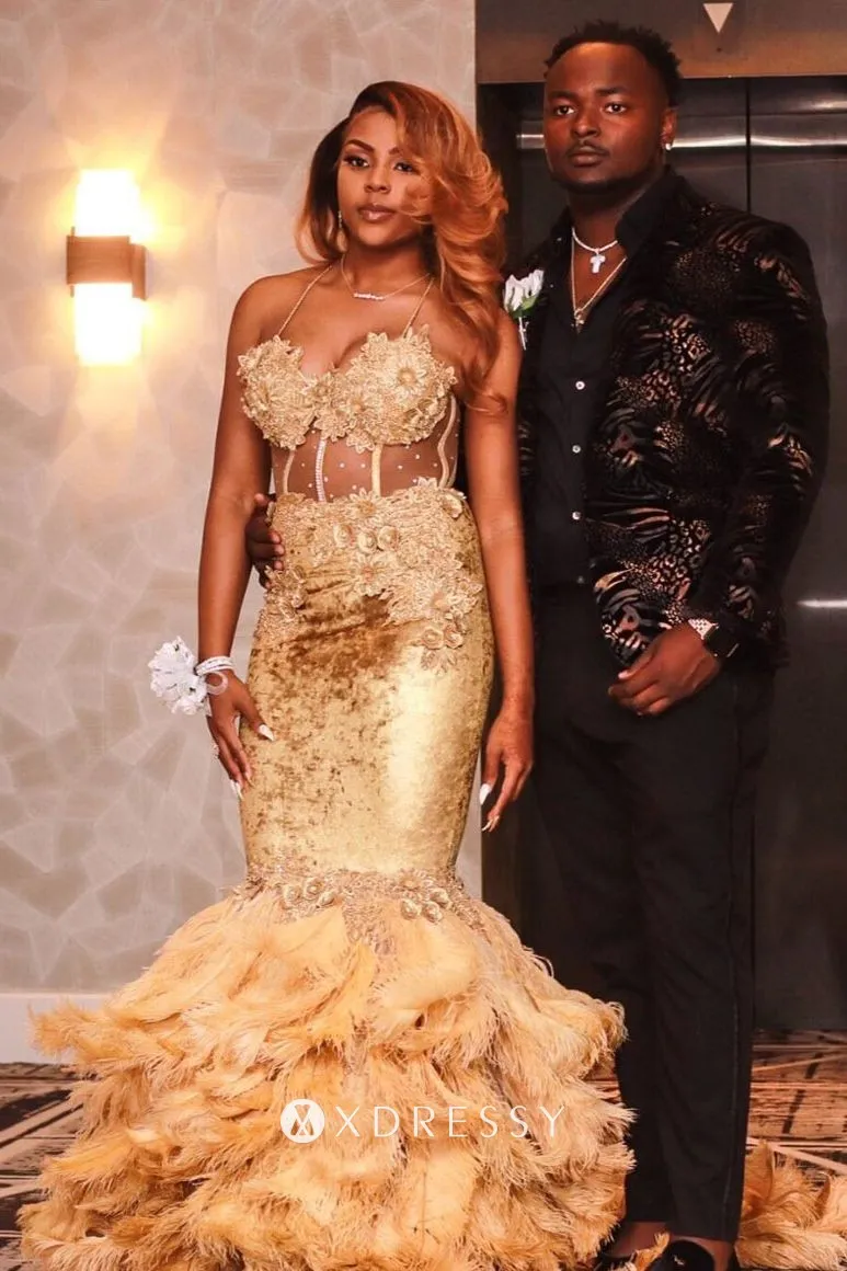 feather trumpet unique prom dress feather trumpet unique prom dress