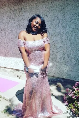 pink sequin off the shoulder plus size prom dress