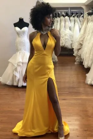 mustard homecoming dress
