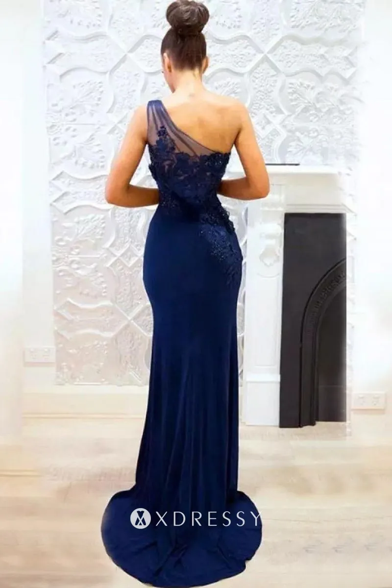one shoulder slim fit prom dress one shoulder slim fit prom dress