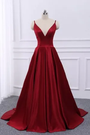 red satin off the shoulder dress