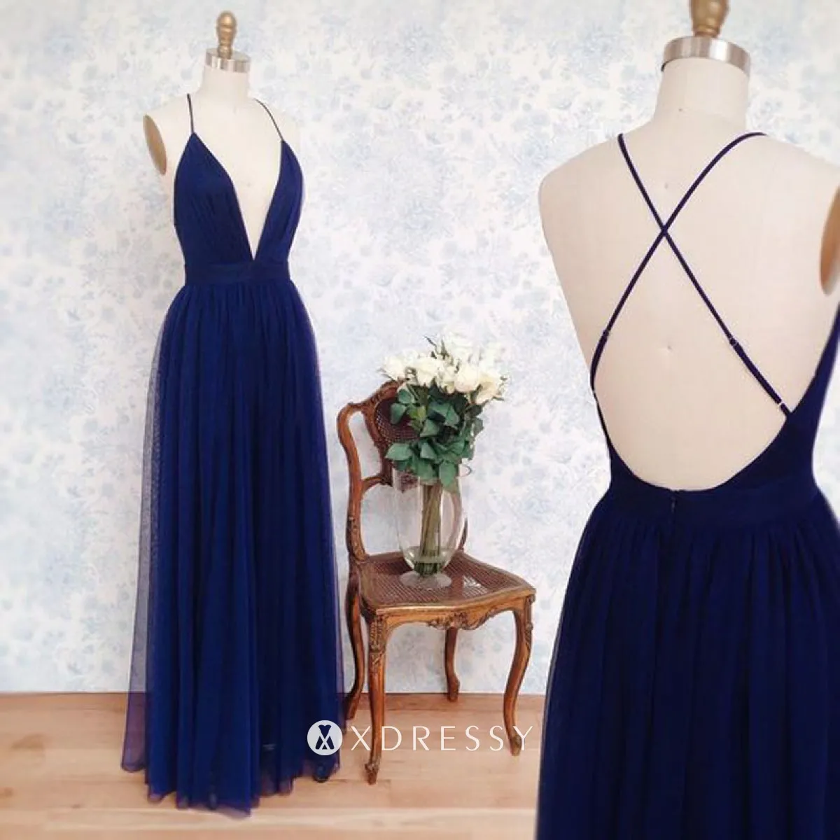 backless spaghetti straps dark blue prom dress backless spaghetti straps dark blue prom dress