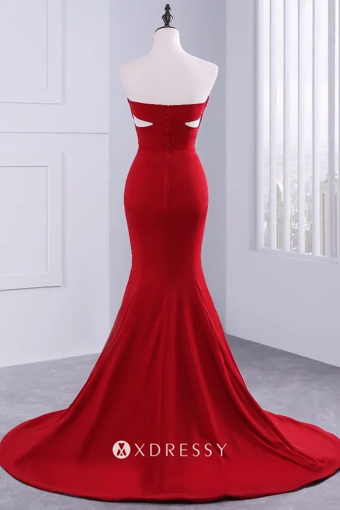 low back cut out waist prom dress