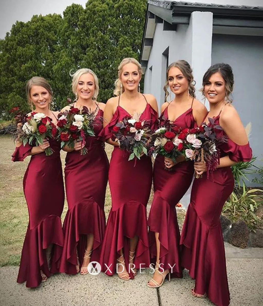 berry bridesmaid dress