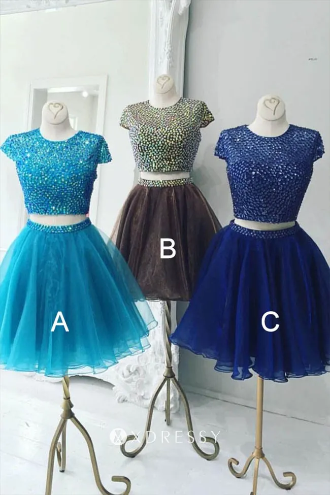 short organza shiny pearls two piece cocktail gown short organza shiny pearls two piece cocktail gown