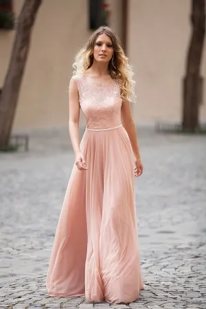 Beaded Nude Pink Off-shoulder Sweetheart Prom Gown - Xdressy
