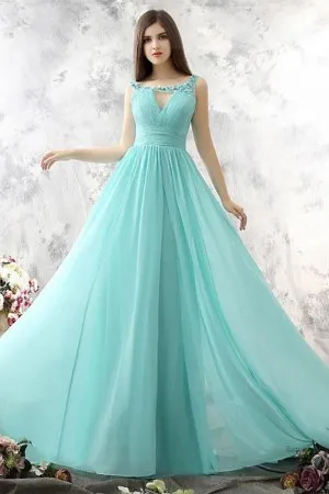 floral scoop neck pleated bodice fairy prom dress