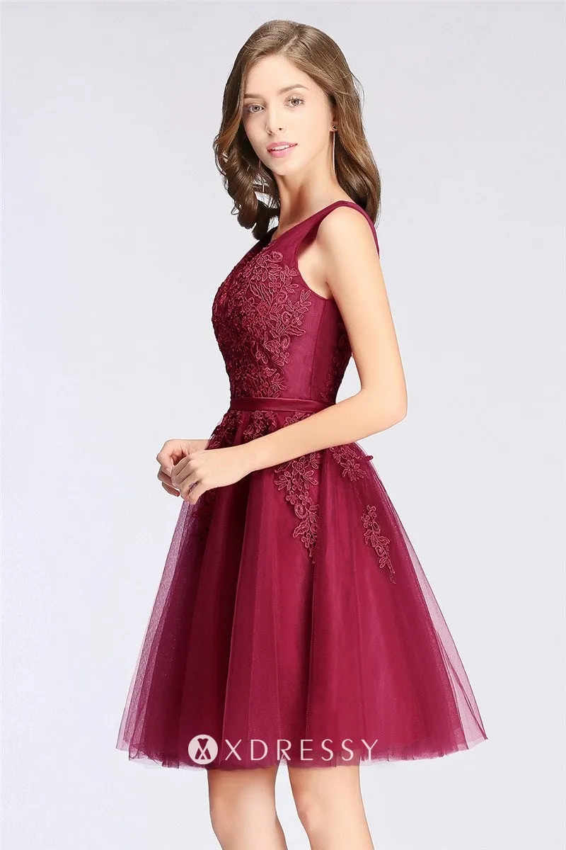short wine cocktail dress