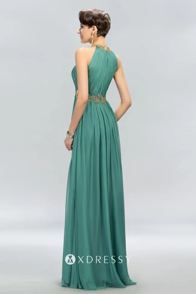 jade chiffon with gold appliques formal dress jade chiffon with gold appliques formal dress