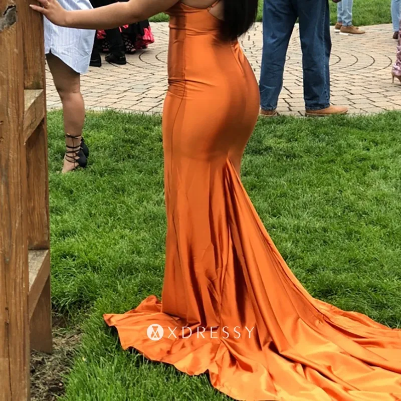 rust formal dress