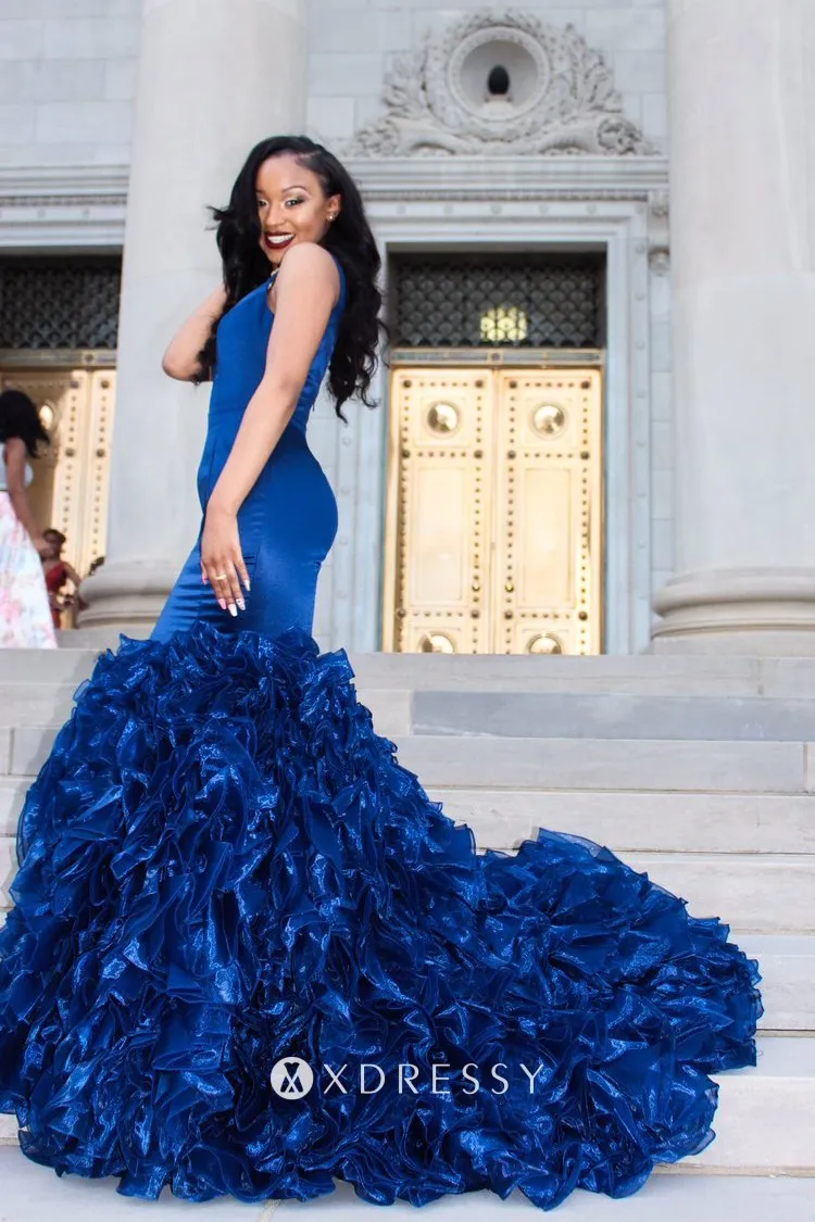 cobalt blue dress long