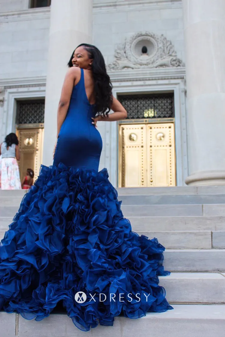 cobalt blue dress long