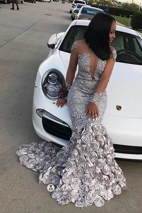 rose silver dress