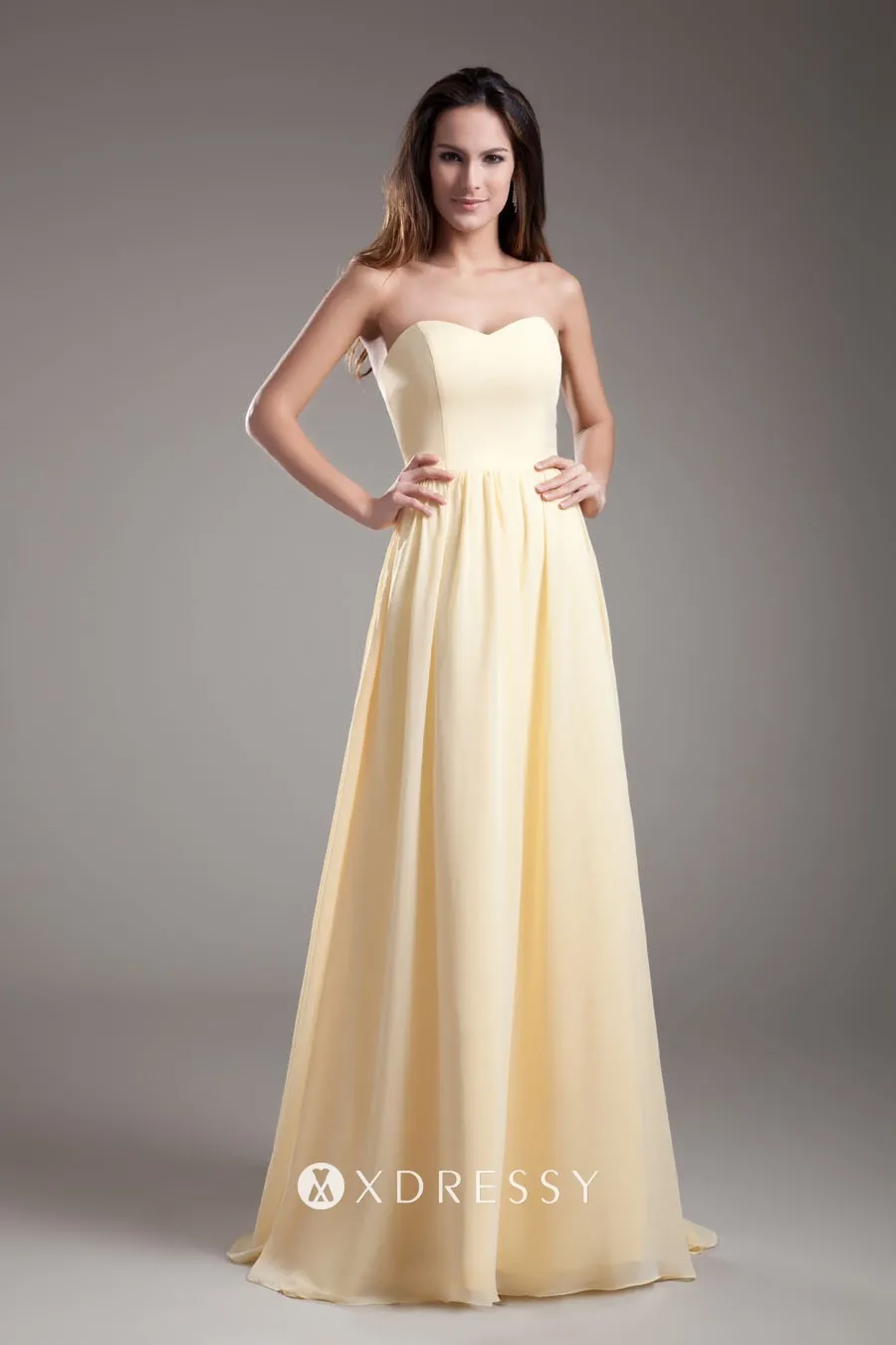 strapless sweetheart beige chiffon bridesmaid dress strapless sweetheart beige chiffon bridesmaid dress