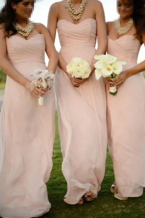 empire waist pleated sweetheart bridesmaid dresses