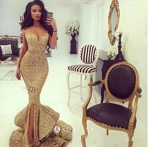 sweetheart gold sequin flounced tiered mermaid prom gown sweetheart gold sequin flounced tiered mermaid prom gown